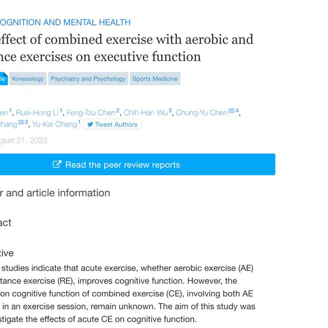 單次同步運動對於認知執行功能之影響